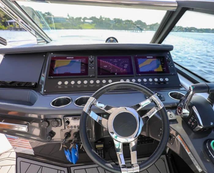 Luxury charter boat interior in Charlestown